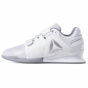 Buty Crossfit Damskie Reebok Legacy Lifter Białe/Szare/Srebrne PL 08SEHVO